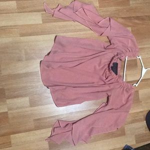 Flowy cold shoulder top